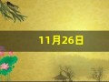 11月26日(11月26日到今天多少天)