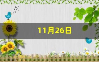 11月26日(11月26日生日是什么星座)