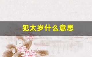 犯太岁什么意思(犯太岁的化解方法)