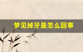 梦见掉牙是怎么回事(梦见掉牙是怎么回事事)
