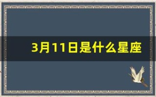 3月11日是什么星座(11月11日是什么星座)
