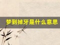 梦到掉牙是什么意思(梦到掉牙是什么意思啊)