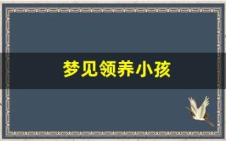 梦见领养小孩(做梦领养个孩子)