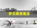 梦见路很难走(梦见路很难走但走过去了)