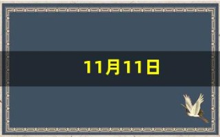 11月11日(11月11日出生的人)