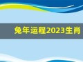 兔年运程2023生肖年运程(兔年运势2023年运势如何)