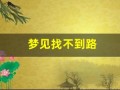 梦见找不到路(女人做梦迷路 一直找路)