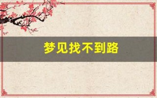 梦见找不到路(女人做梦迷路 一直找路)