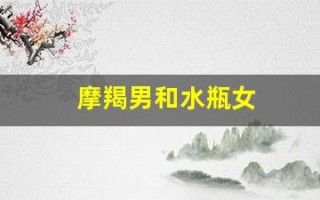 摩羯男和水瓶女(摩羯男和水瓶女在一起合适吗)