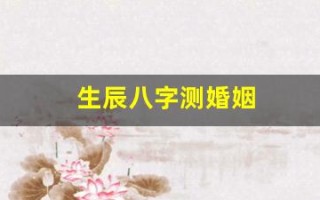 生辰八字测婚姻(生辰八字测婚姻免费)