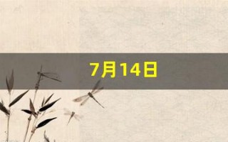 7月14日(7月14日是什么节)