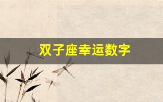 双子座幸运数字(双子座今日幸运数字)