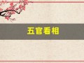 五官看相(五官看相哪里最重要)