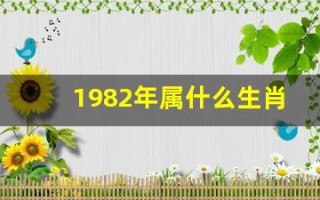 1982年属什么生肖(1982年属什么生肖配对最好)