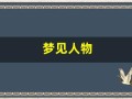 梦见人物(梦见人物自己)
