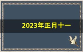 2023年正月十一(2023年正月十一美女送祝福图片)