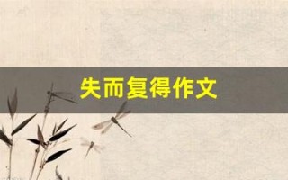 失而复得作文(失而复得作文600字初中作文)