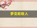 梦见蛇咬人(梦见蛇咬人是什么预兆 女性)