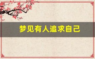 梦见有人追求自己(做梦梦见有人追求自己)