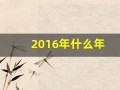 2016年什么年(2016年什么年生肖属相)