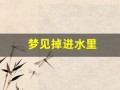 梦见掉进水里(周公解梦梦见掉进水里)