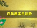 白羊座本月运势(白羊座本月运势详解)