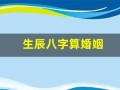 生辰八字算婚姻(生辰八字算婚姻免费测试)