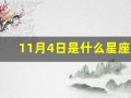 11月4日是什么星座(2018年11月4日是什么星座)