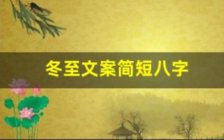 冬至文案简短八字(冬至文案短句)