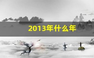 2013年什么年(2013年什么年号)