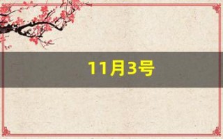11月3号(11月3号是什么星座)