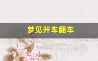 梦见开车翻车(梦见开车翻车了是什么预兆)