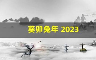 葵卯兔年 2023(葵卯兔年是哪一年)