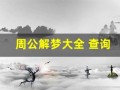 周公解梦大全 查询(周公解梦大全查询全解)