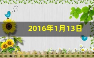 2016年1月13日(2016年1月13日出生是什么命)