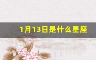 1月13日是什么星座(1997年1月13日是什么星座)