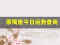 摩羯座今日运势查询(摩羯座今日运势查询女)