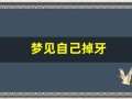 梦见自己掉牙(梦见自己掉了一大把)
