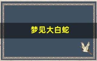 梦见大白蛇(50岁到60岁梦到蛇是什么意思)