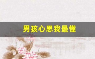 男孩心思我最懂(男生懂我的心思)