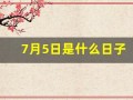 7月5日是什么日子(7月5日是什么日子农历)