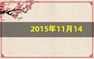 2015年11月14日(2015年11月14日是星期几)