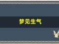 梦见生气(梦见生气发火是什么意思)