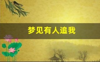 梦见有人追我(梦见有人追我我拼命跑和躲藏)