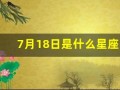 7月18日是什么星座(2006年7月18日是什么星座)