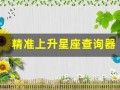精准上升星座查询器(精准上升星座月亮星座查询器)