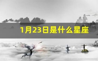1月23日是什么星座(1月3日是什么星座)