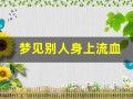 梦见别人身上流血(梦见别人身上流了好多血)