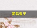 梦见虫子(梦见虫子从身体里钻出来)