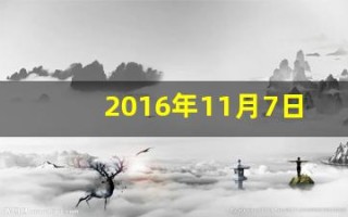 2016年11月7日(2016年11月7日到今天多少天)